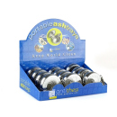 Taschenascher "Chrom" mit Schlüsselanhänger, 1,5 x 5 cm, 12er Display