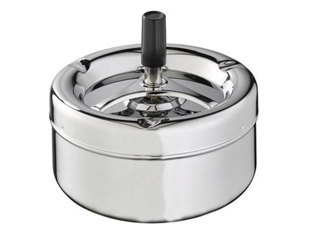 Drehaschenbecher "Chrom" 9,7 x 9,7 cm