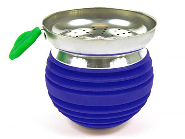 Shishakopf "Apfel" Blau mit Sieb, 7,5 x 8 cm, 2,2 cm Öffnung