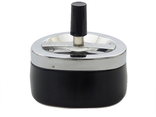 Rotary Ashtray "Trapez" Black, 9,3 x 9,7 cm