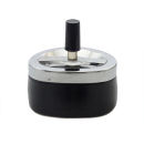 Drehaschenbecher "Trapez" Schwarz, 9,3 x 9,7 cm