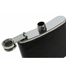 Flask "Leather optic w/ texture" black 7oz