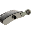 Flask "Leather optic w/ texture" black 7oz