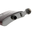 Flask "Leather optic w/ texture" red brown 7oz