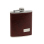 Flask "Leather optic w/ texture" red brown 7oz