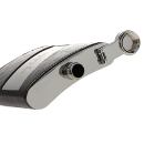 Flachmann "Happy Day - Lederoptik-Textur" Dunkelbraun 8oz