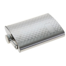 Flachmann "Chrom-Noppen" 8 oz Geschenkset incl. 4 Trinkbecher und 1 Trichter