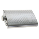 Flachmann "Chrom-Noppen" 8 oz Geschenkset incl. 4 Trinkbecher und 1 Trichter