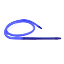 Shisha Hose "Uni" Blue, with fine metal...