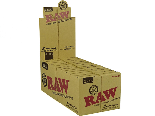 RAW Connoisseur 1 1/4, 24 Hefte je 50 Blatt + 16 Prerolled Tips