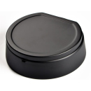 Aschenbecher Schwarz mit Deckel, rauchfrei 14 cm