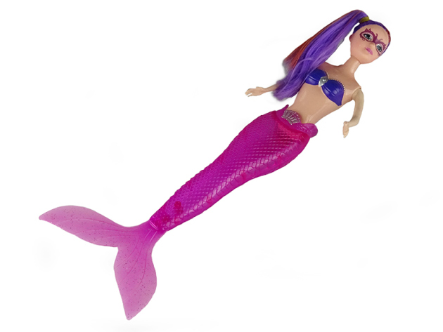 Meerjungfrau mit bunten Haaren, 41 x 9cm, einzeln