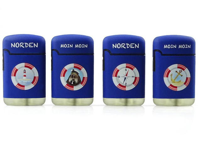 Sturmfeuerzeuge "Maritim" blau 20er Display