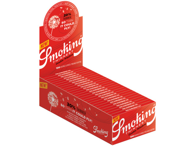 Smoking Regular Thinnest Double Window 25 Hefte je 120 Blatt