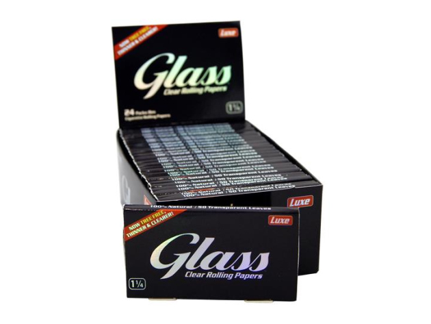 Luxe GLASS Cellulose Papers King 1 1/4 Size 24 booklets each 50 leaves