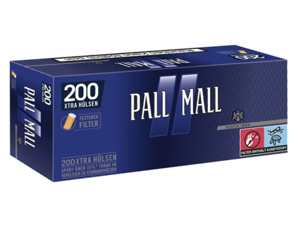 Pall Mall Xtra Smooth Taste ( Blue ), 200 cigarette tubes, 5p package