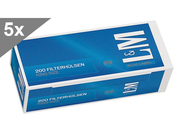 L&M Blue, 200 Hülsen, 5er Gebinde