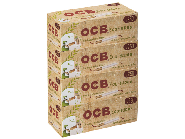 OCB Organic Eco, 250 cigarette tubes, 4p package