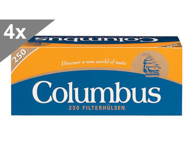 Columbus, 250 Hülsen, 4er Gebinde