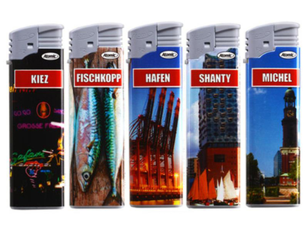 Elektrofeuerzeuge "Hamburg-Foto" 50er Display