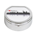 Aschenbecher "I love Hamburg" chrom mit...