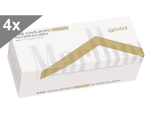 Marlboro Extra Gold, 250 Hülsen, 4er Gebinde