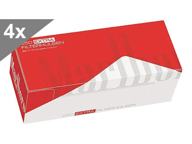 Marlboro Extra Red, 250 cigarette tubes, 4p package