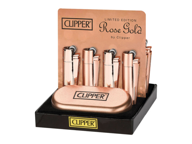 Clipper Metal Large ROSE GOLD, 12er Display