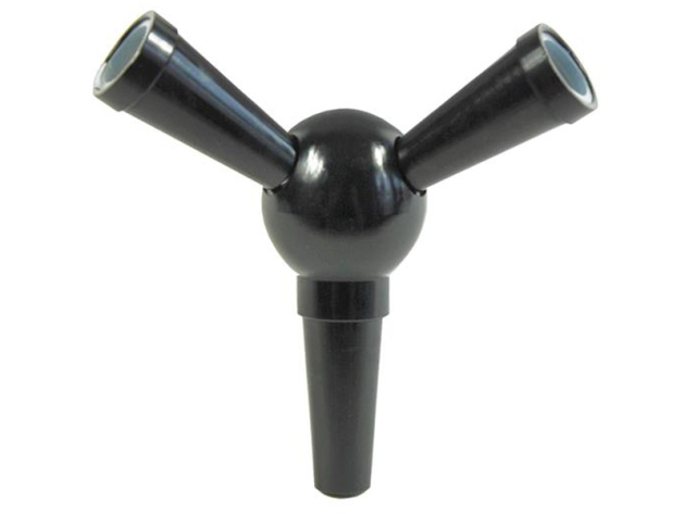 Schlauch-Verteiler von 1 auf 2,  Schwarz