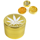 Grinder Grass Leaf gold 3p 4,0x5,4cm