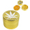 Grinder "Grass Leaf" gold 3-tlg. 4,0x5,4cm