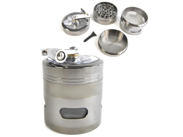 Grinder with Crank Anthracite 4p 6,0x5,4cm