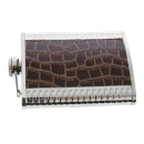 Flachmann "Chrom-Kroko" 8oz Geschenkset incl. 4 Trinkbecher und 1 Trichter