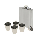 Flachmann "Chrom" 7oz Geschenkset incl. 4...