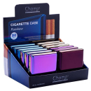 Zigarettenetui "Rainbow" für 20 Zig., mit Spange, 12er Display