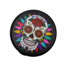 Car-Ashtray "Totenkopf-Bunt" with LED, 11 x 7,5 cm, 6p display