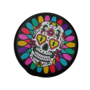 Car-Ashtray "Totenkopf-Bunt" with LED, 11 x 7,5 cm, 6p display