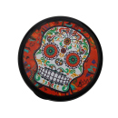 Car-Ashtray "Totenkopf-Bunt" with LED, 11 x 7,5 cm, 6p display