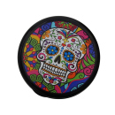 Car-Ashtray "Totenkopf-Bunt" with LED, 11 x 7,5 cm, 6p display