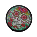Car-Ashtray "Totenkopf-Bunt" with LED, 11 x 7,5 cm, 6p display
