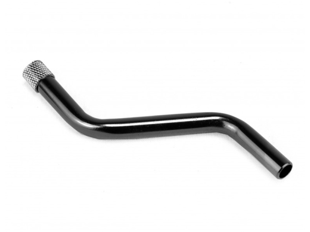 Aluchillum gebogen 13cm schwarz (ohne Alukopf) einzeln