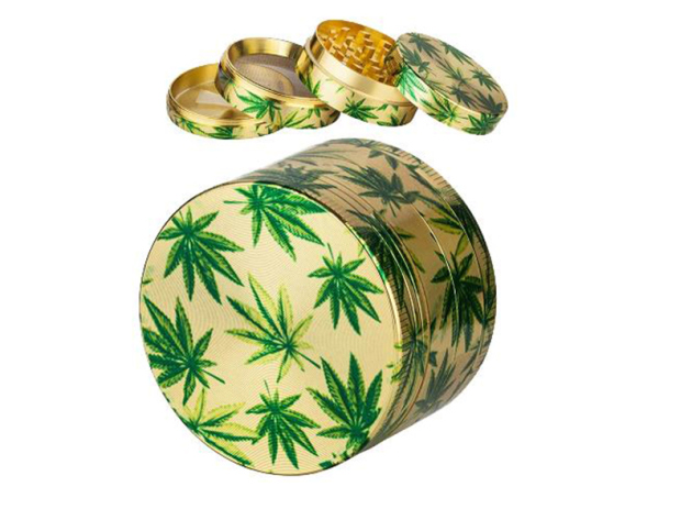 Grinder Hempsheets gold 4p, Ø 5cm