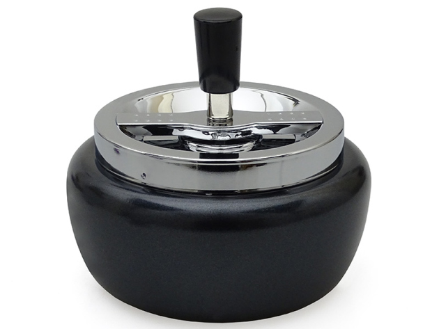 Rotary Ashtray "Exclusiv Black Metallic" Ø 13cm