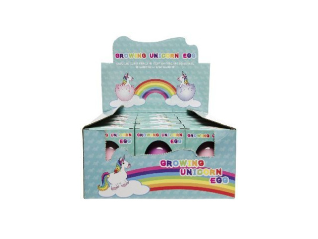 Growing Unicorn in Egg 6,75 cm, 12p Display