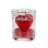 Heart-Shaped Candle in Glas with decoration, 6 x 5 cm, 3 colours assorted, 12 pcs. Display