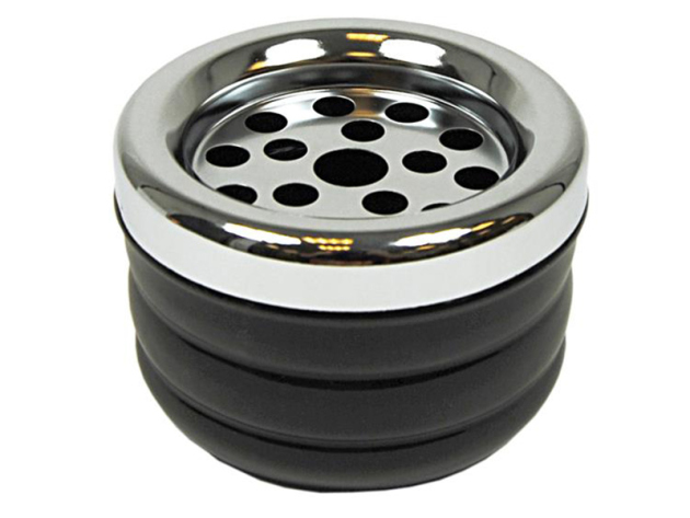 Aschenbecher Metall geriffelt Ø 9,5cm