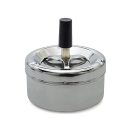 Drehaschenbecher "Metall silber" Ø11cm