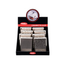Cigarette Case display 8x "Silver" with rubber...