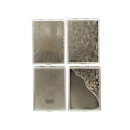 Cigarette Case display 8x "Silver" with rubber band, capacity: 18 cigs.
