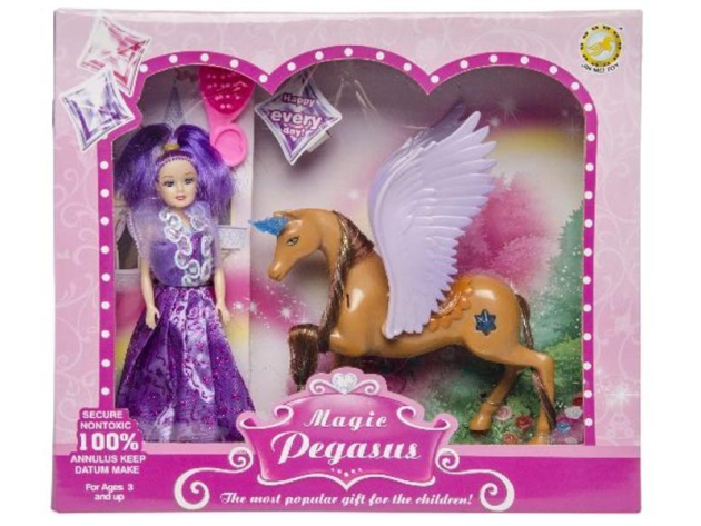 Puppe mit Magic Pegasus, in Schachtel, 26 x 33 x 6cm